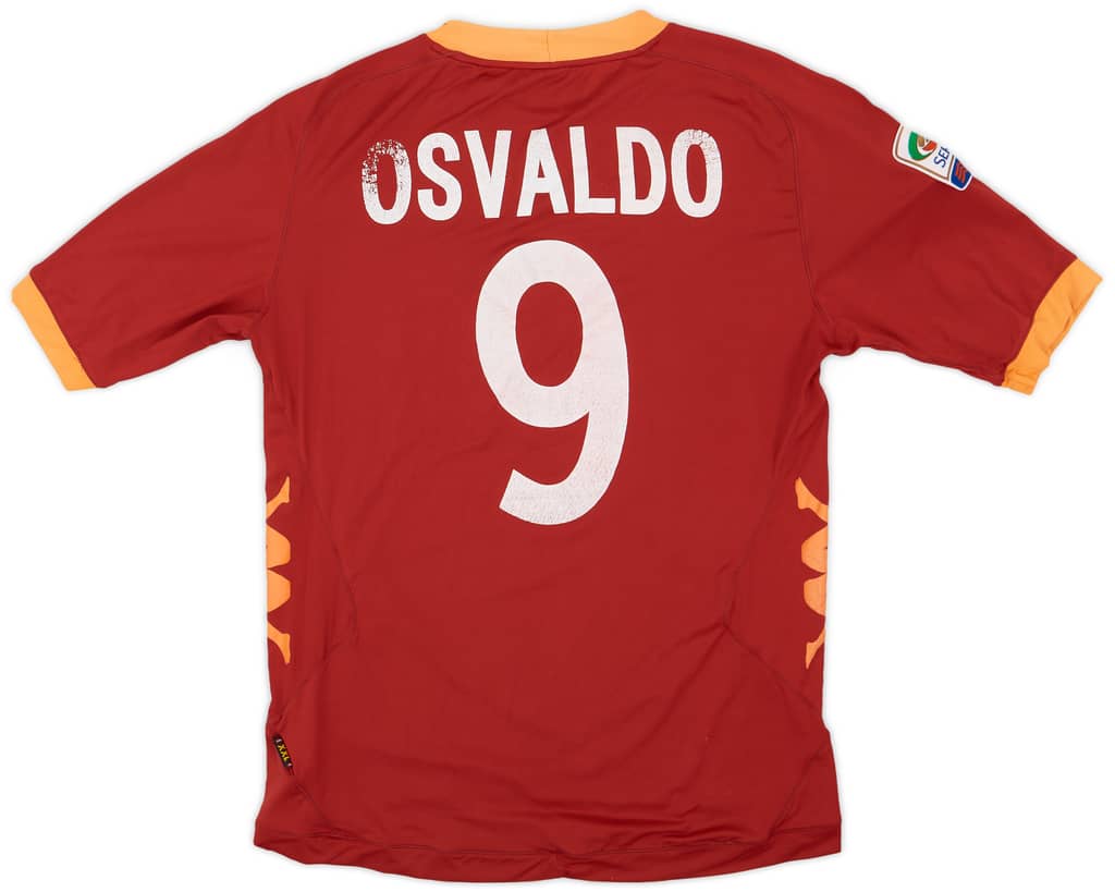2011-12 Roma Home Shirt Osvaldo #9 - 5/10 - (XXL)