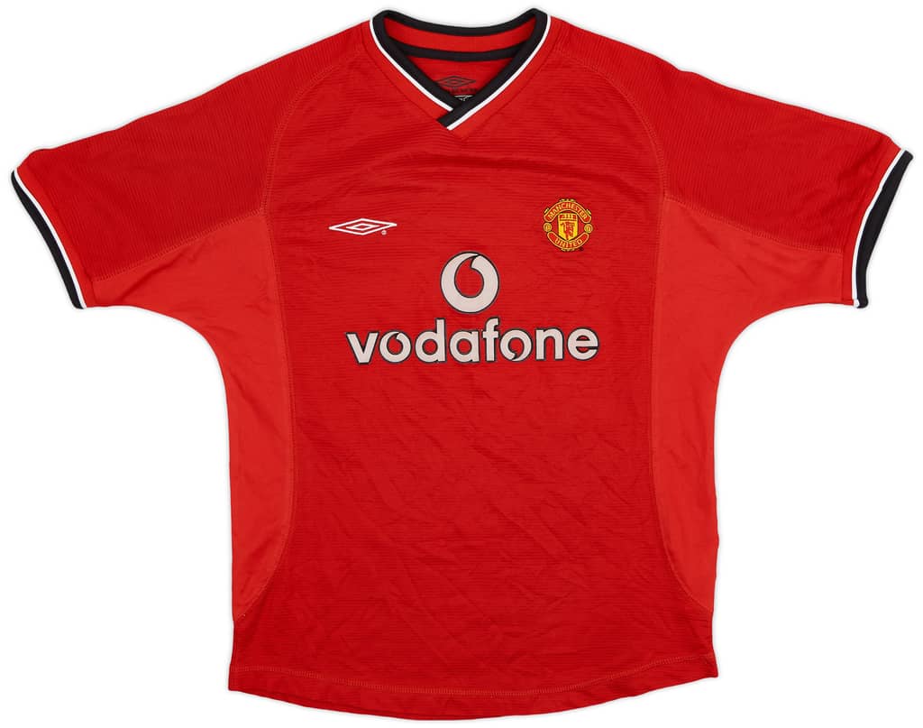 2000-02 Manchester United Home Shirt - 8/10 - (M.Boys)