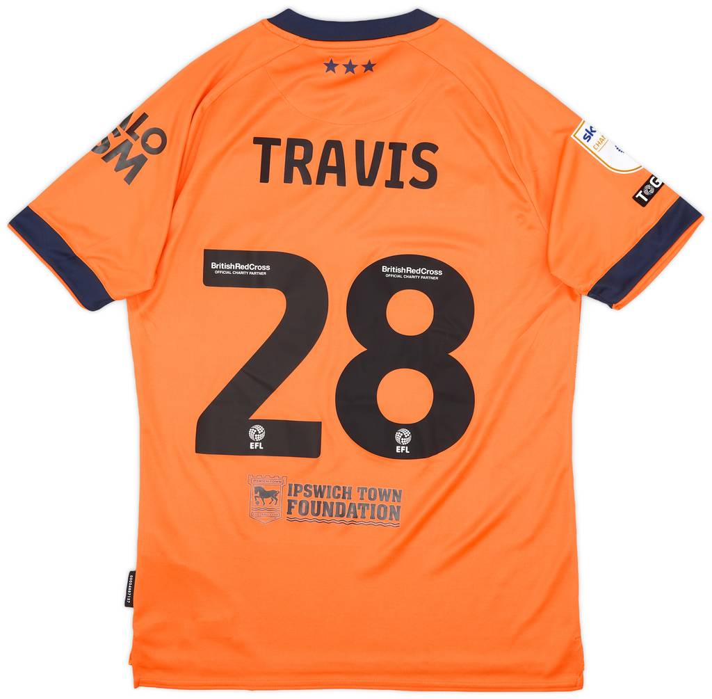 2023-24 Ipswich Match Issue Away Shirt Travis #28