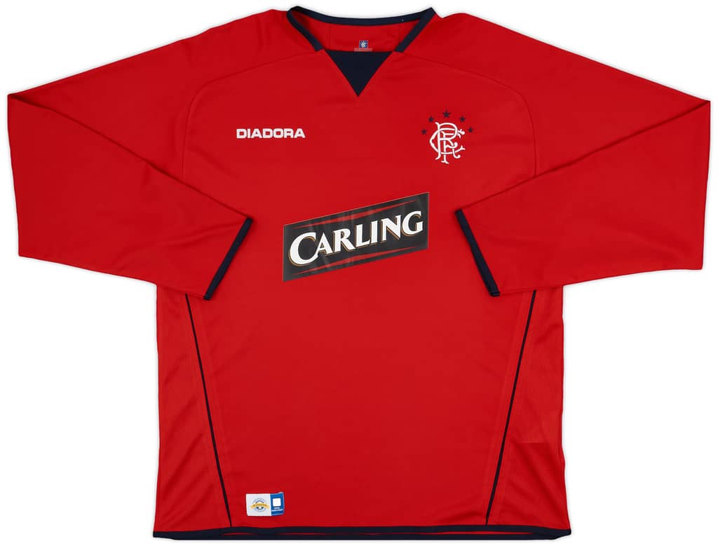 2004-05 Rangers Third L/S Shirt Boumsong #4 - 6/10 - (XL)