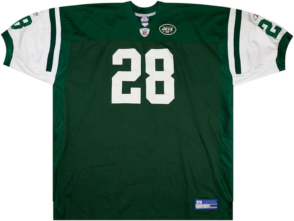 2002-04 New York Jets Martin #28 Authentic Reebok Jersey (Home) 4XL