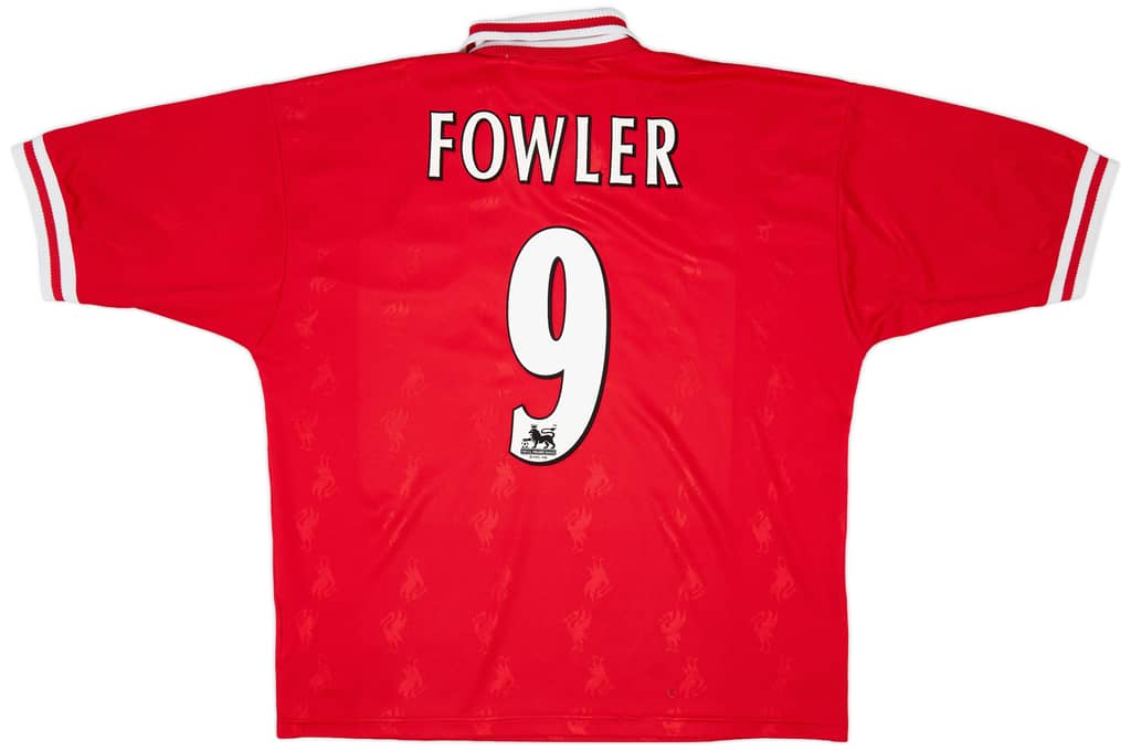 1996-98 Liverpool Home Shirt Fowler #9 - 6/10 - (XL)