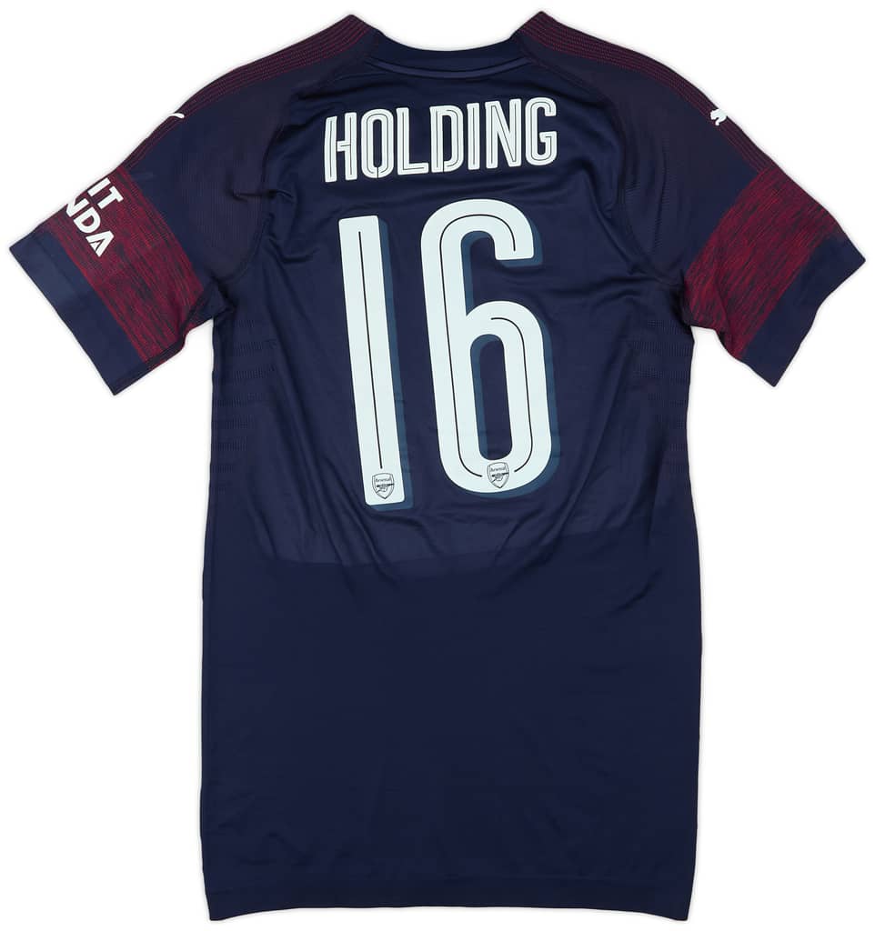 2018-19 Arsenal Match Issue Away Shirt Holding #16