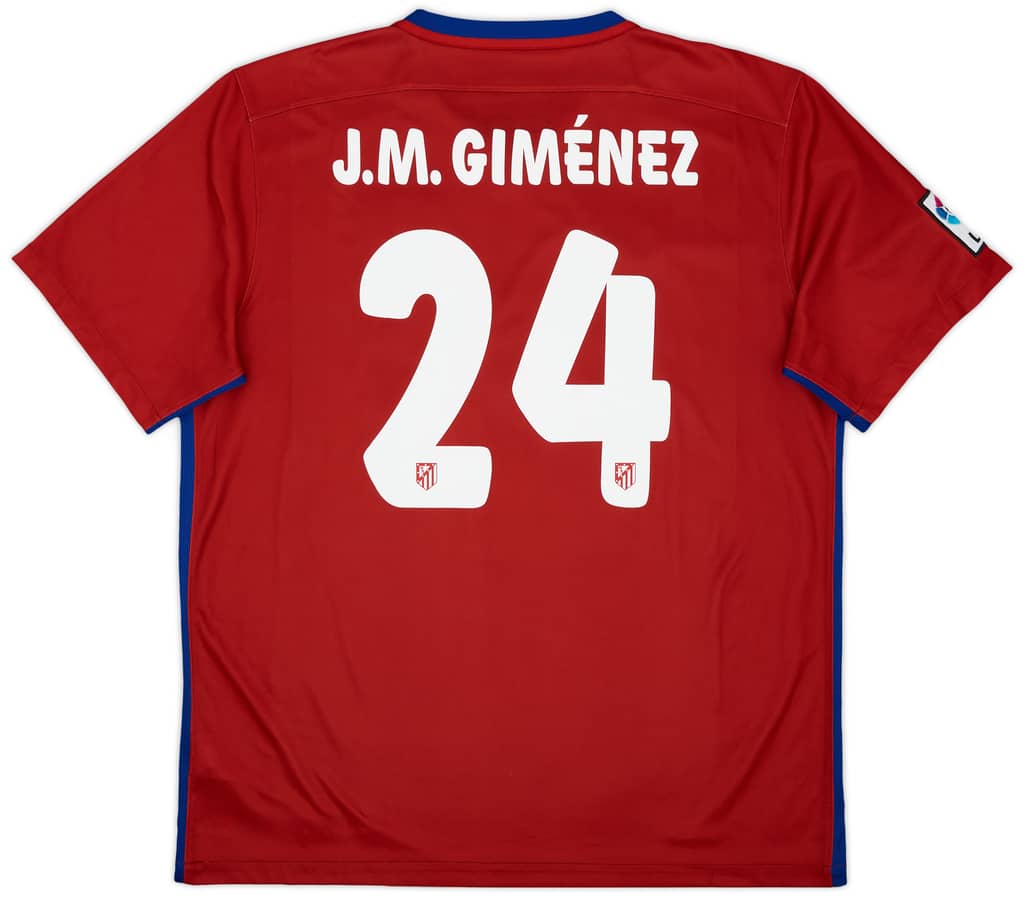 2015-16 Atletico Madrid Home Shirt J.Gimenez #24 - 8/10 - (XL)
