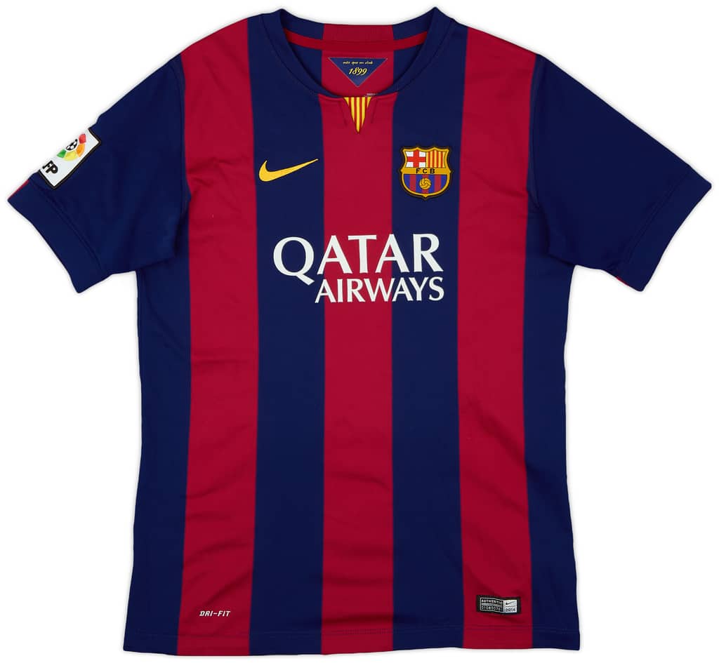 2014-15 Barcelona Home Shirt - 9/10 - (XL.Boys)