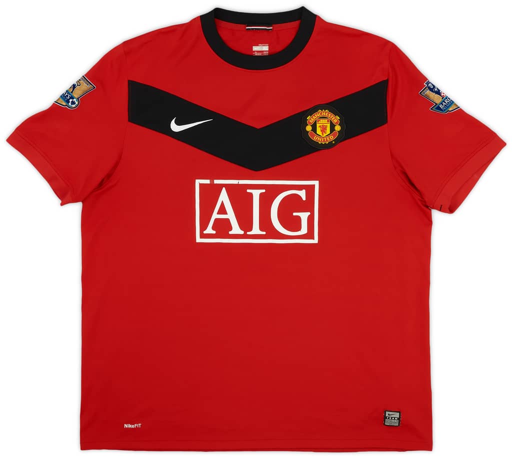 2009-10 Manchester United Home Shirt Hargreaves #4 - 5/10 - (XL)