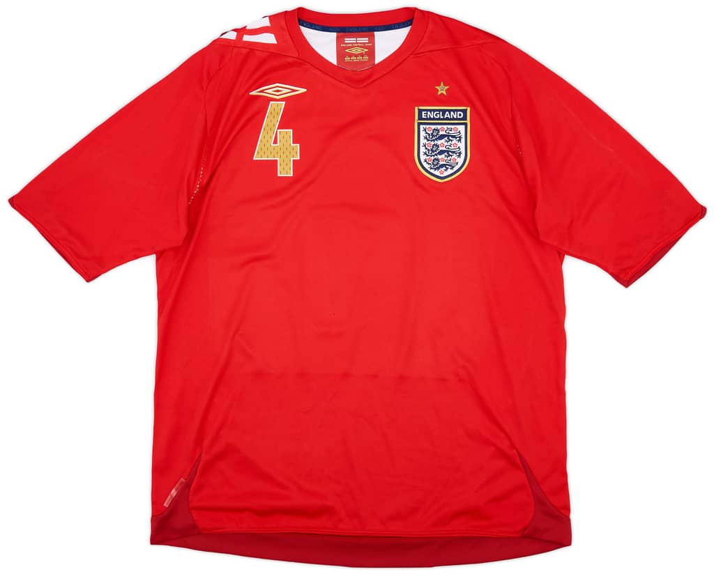 2006-08 England Away Shirt Gerrard #4 - 7/10 - (XL)
