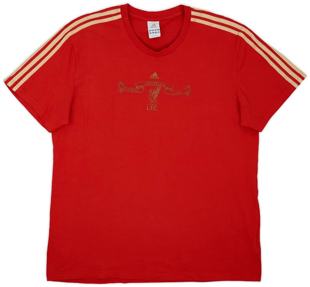 2010-11 Liverpool adidas Cotton Tee - 8/10 - (XXL)