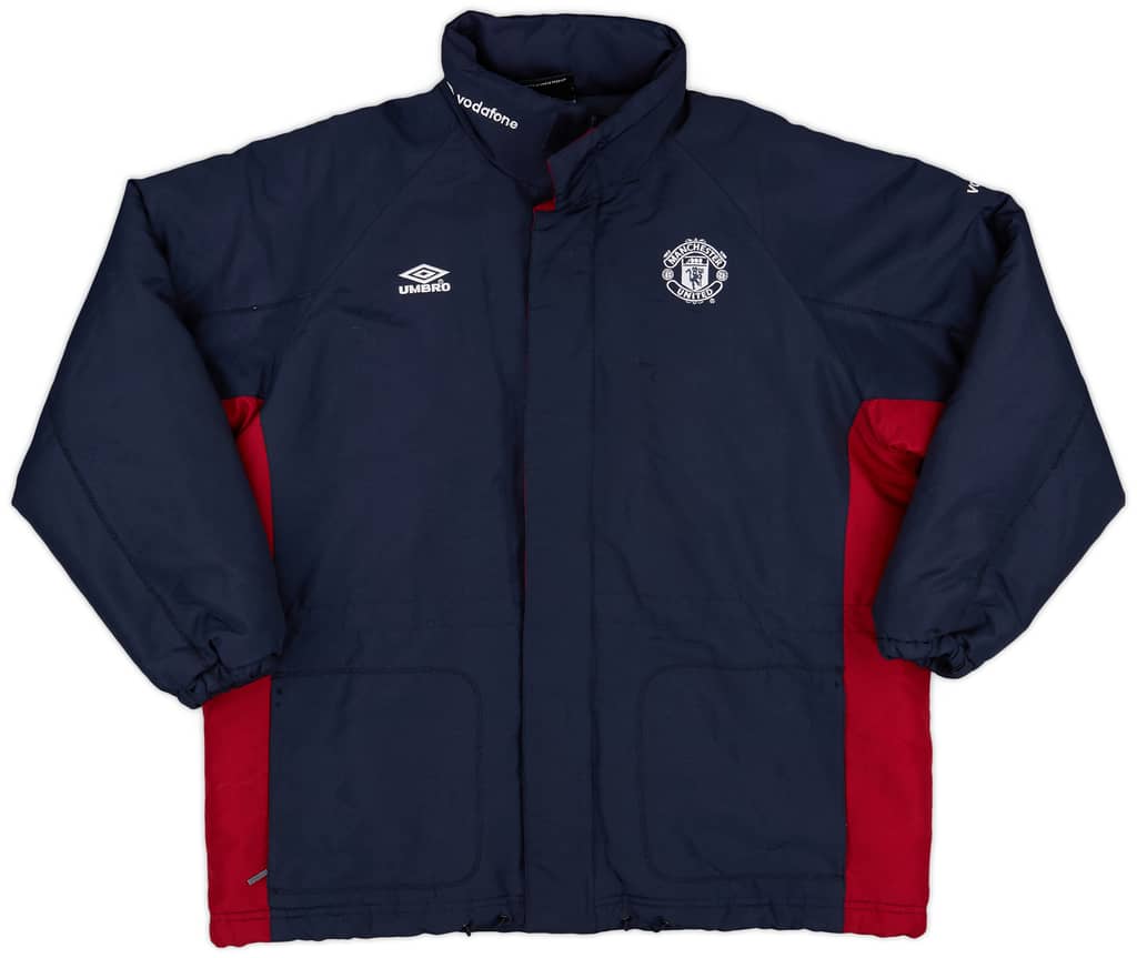 2000-02 Manchester United Umbro Padded Bench Coat - 7/10 - (S)