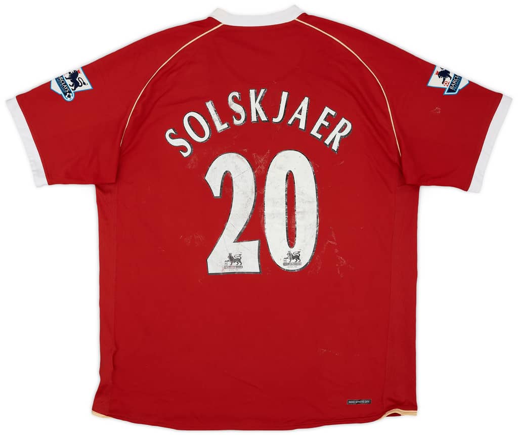 2006-07 Manchester United Home Shirt Solskjaer #20 - 5/10 - (XL)