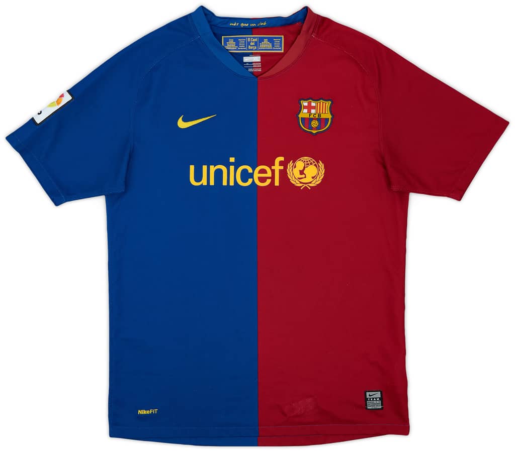2008-09 Barcelona Home Shirt - 9/10 - (XL.Boys)