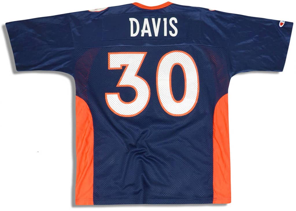 1997-00 Denver Broncos Davis #30 Champion Jersey (Home) L
