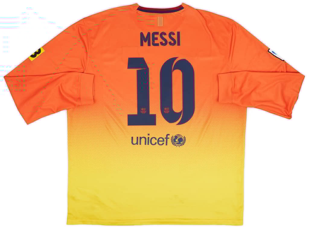 2012-13 Barcelona Away L/S Shirt Messi #10 - 9/10 - (XXL)