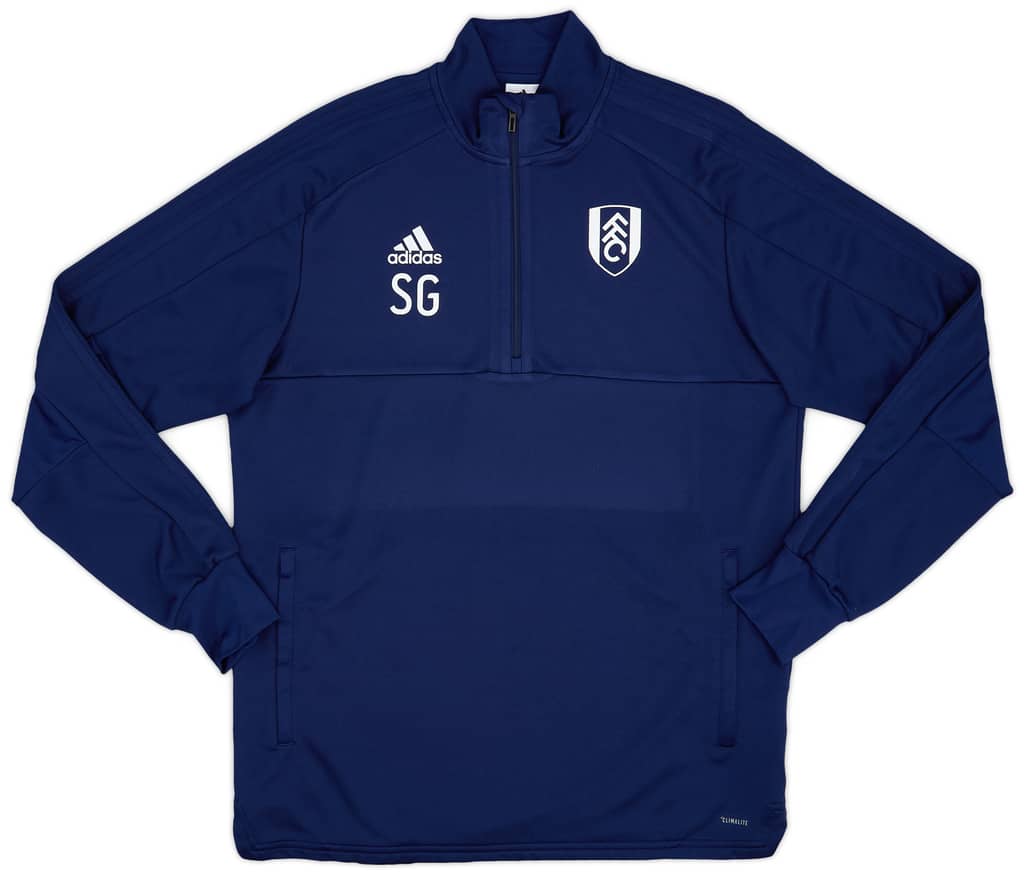2017-18 Fulham Staff Issue adidas 1/4 Zip Training Top SG - 9/10 - (L)