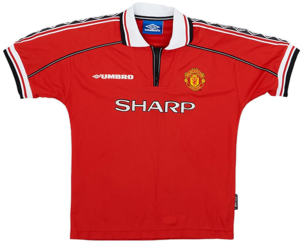 1998-00 Manchester United Home Shirt - 8/10 - (M.Boys)
