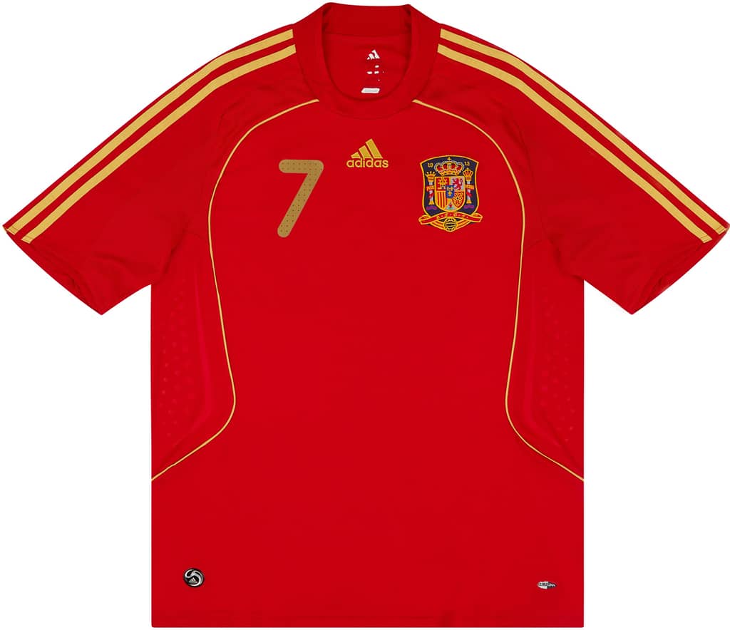 2007-09 Spain Home Shirt David Villa #7