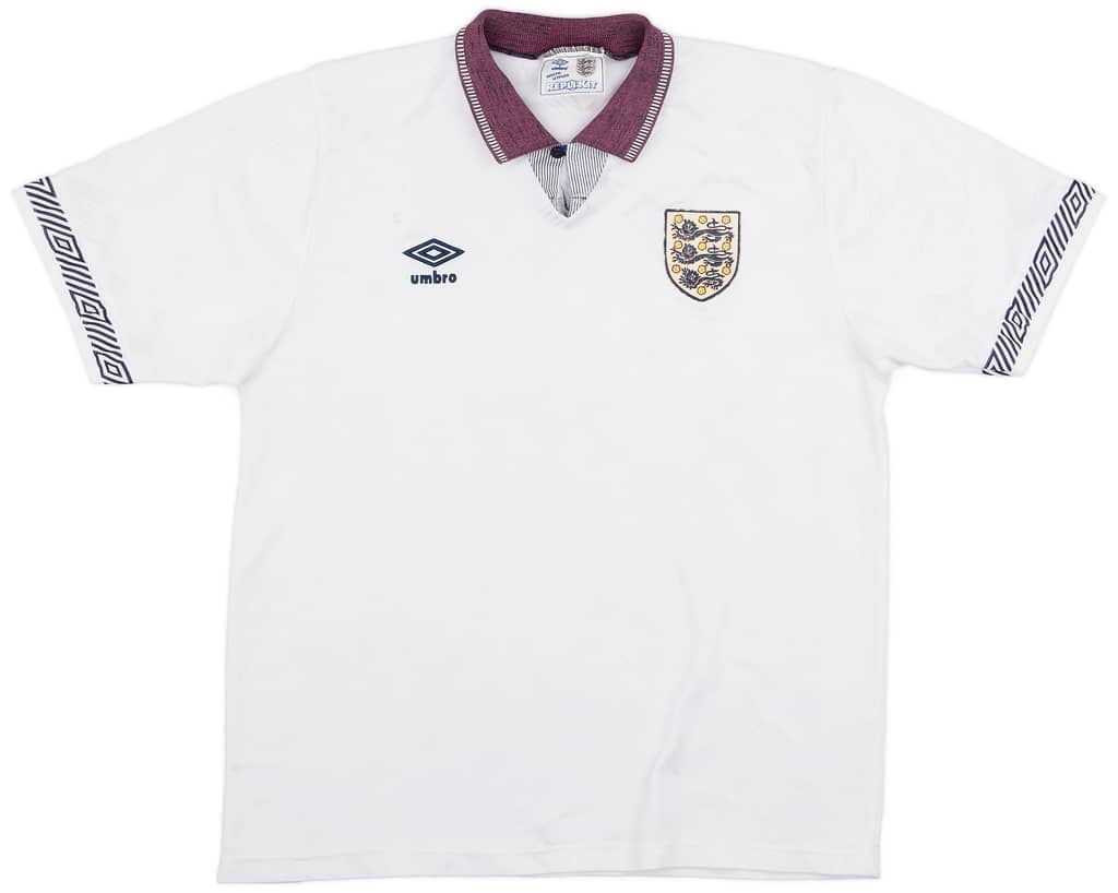 1990-92 England Home Shirt - 4/10 - (L)
