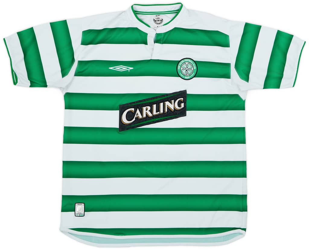 2003-04 Celtic Home Shirt Lennon #18 - 8/10 - (L)