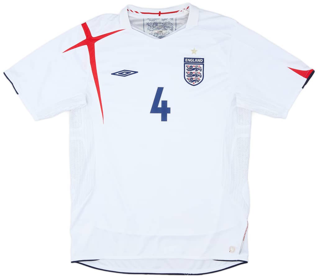 2005-07 England Home Shirt Gerrard #4 - 6/10 - (L)