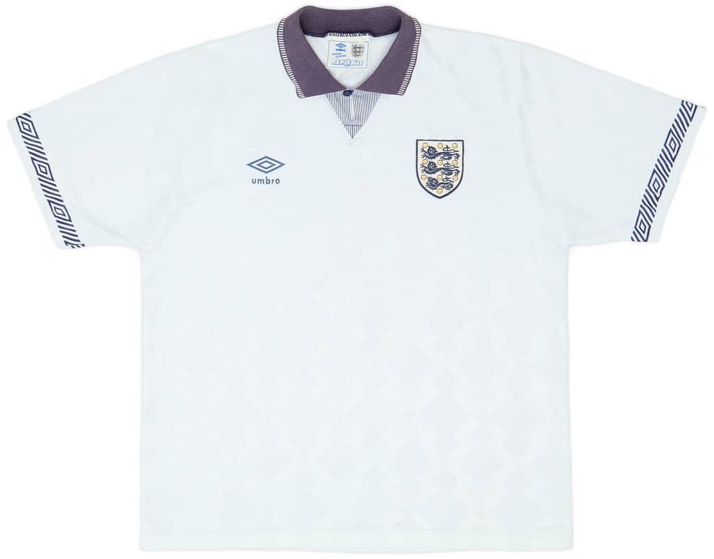 1990-92 England Home Shirt - 7/10 - (L)
