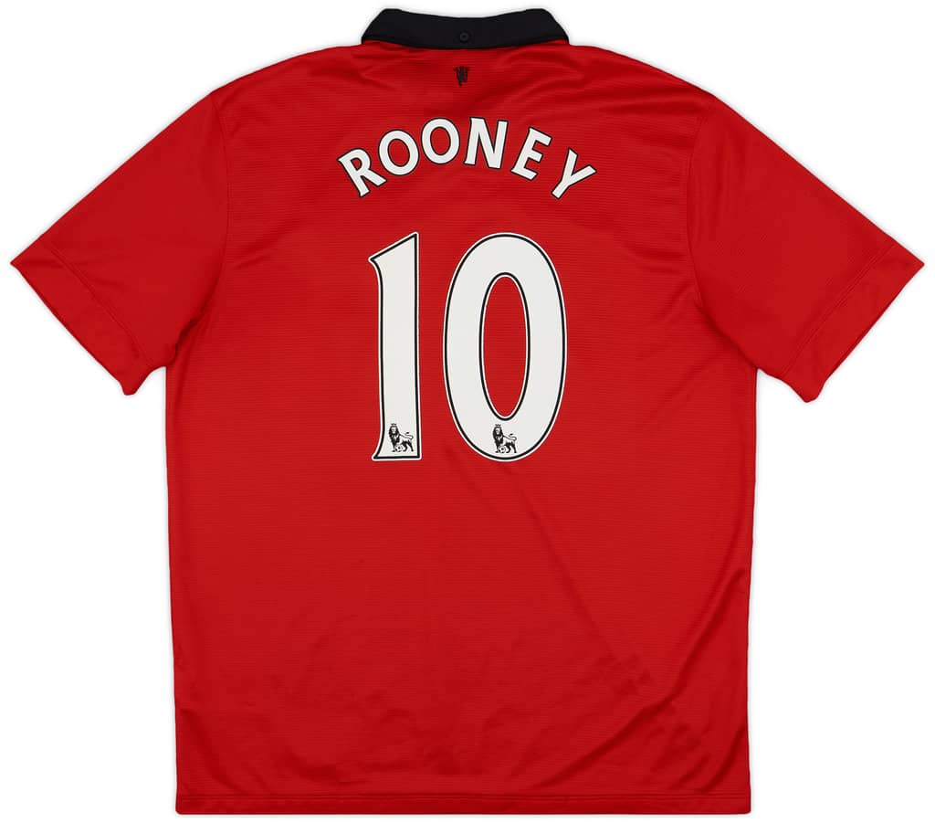 2013-14 Manchester United Home Shirt Rooney #10 - 8/10 - (XL)