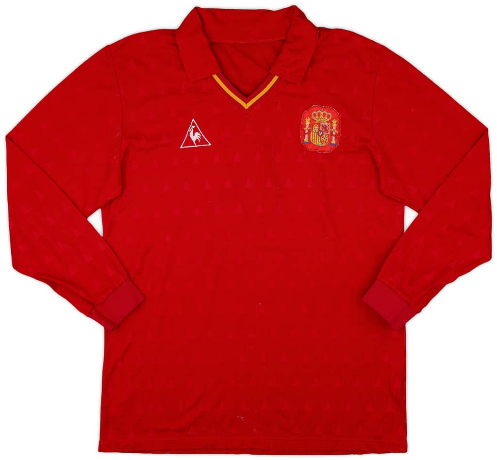 1991 Spain Match Worn Home L/S Shirt #14