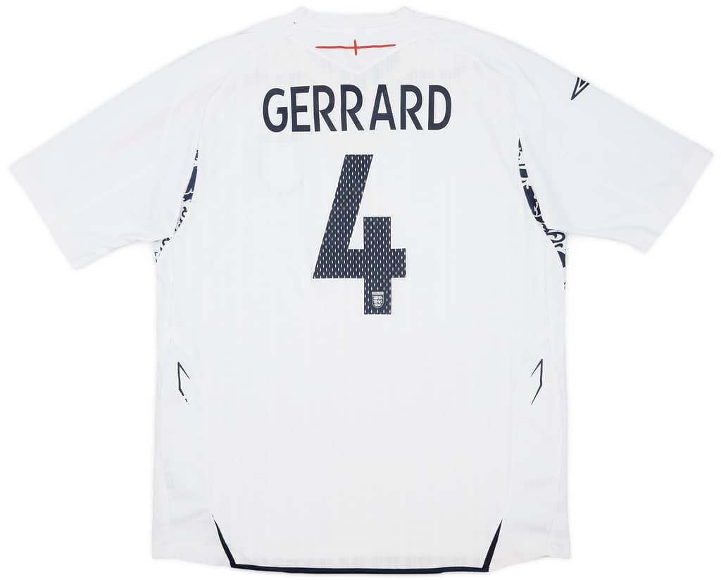 2007-09 England Home Shirt Gerrard #4