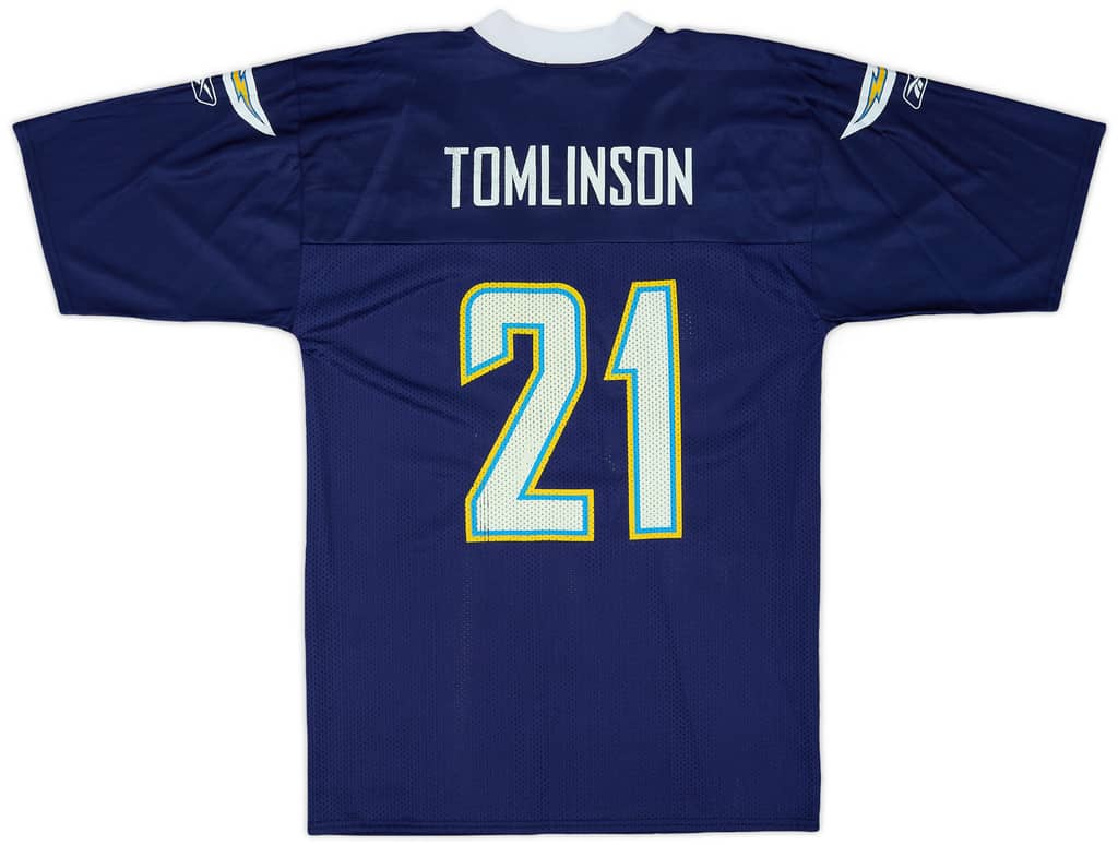 2007 San Diego Chargers Tomlinson #21 Reebok Replica Home Jersey - 6/10 - (M)