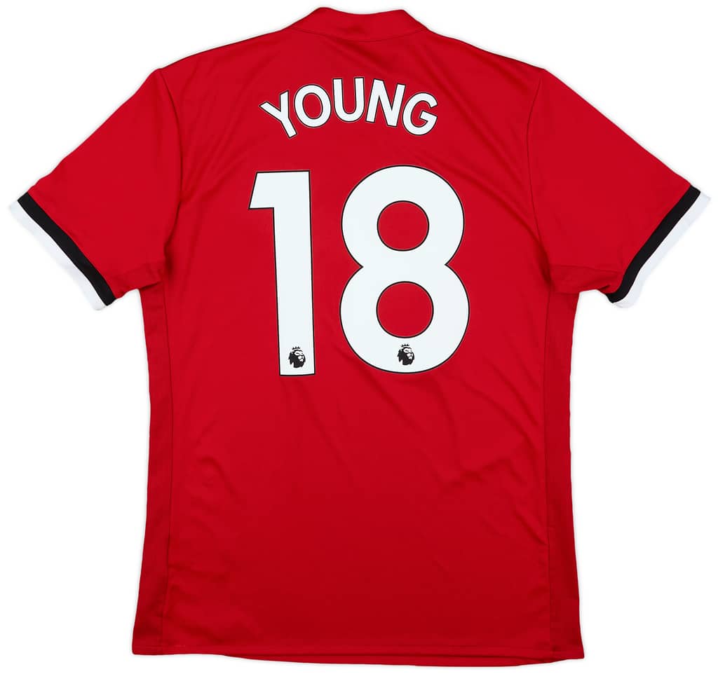 2017-18 Manchester United Home Shirt Young #18 - 7/10 - (M)
