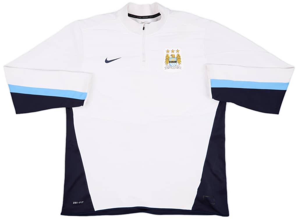 2013-14 Manchester City Player Issue Nike 1/4 Zip Drill Top - 6/10 - (XL)