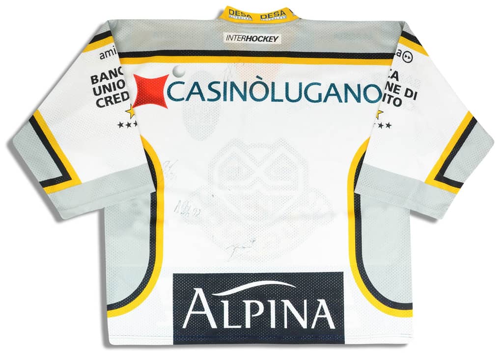 2003-04 HC Lugano Kappa Yvette Signed Jersey (Home) XXL