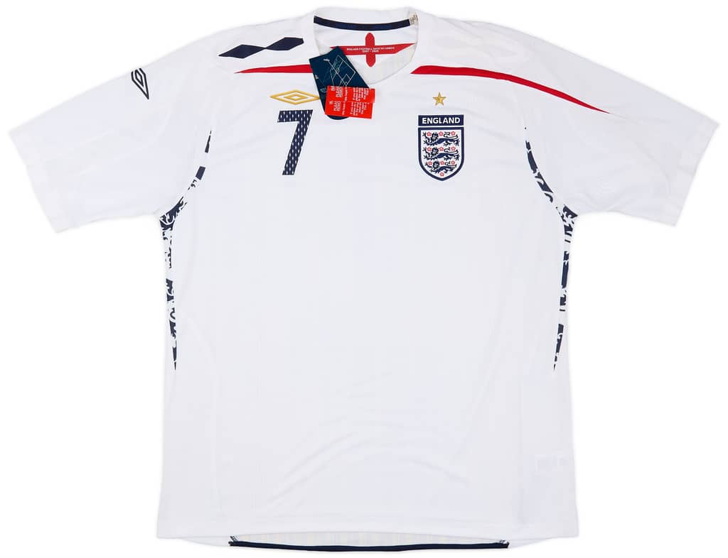 2007-09 England Home Shirt Beckham #7 (XXL)