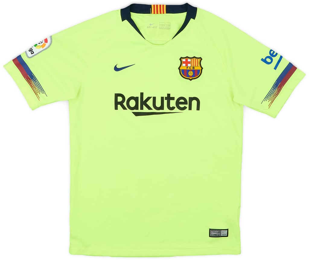 2018-19 Barcelona Away Shirt - 6/10 - (L.Boys)