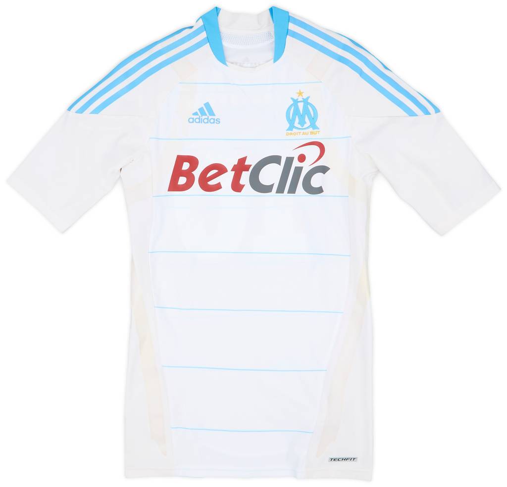 2010-11 Olympique Marseille Player Issue TechFit Home Shirt Gignac #10 - 9/10 - (M)