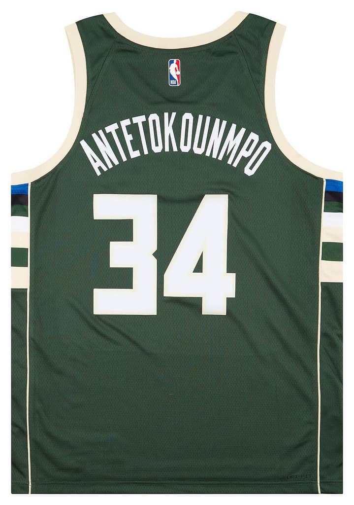 2017-24 Milwaukee Bucks Antetokounmpo #34 Nike Swingman Away Jersey (M)