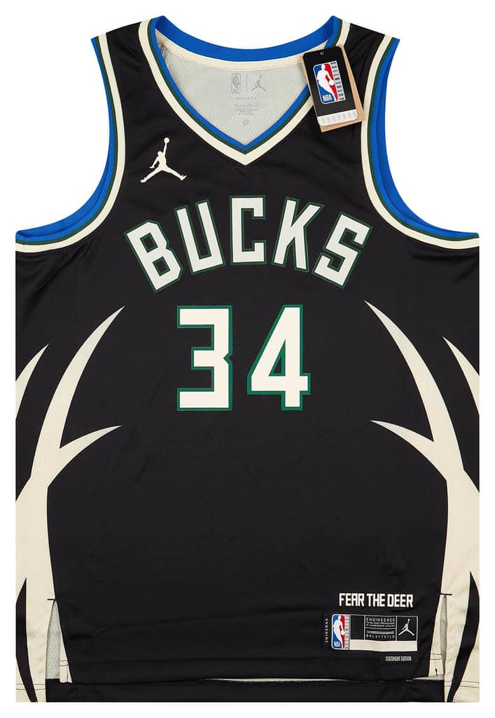 2022-24 Milwaukee Bucks Antetokounmpo #34 Jordan Swingman Alternate Jersey (S)