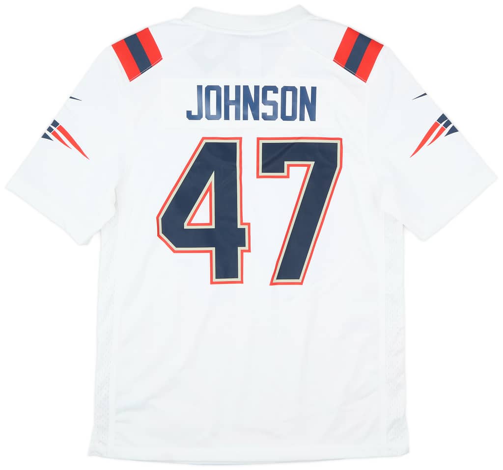 2020-21 New England Patriots Johnson #47 Nike Game Away Jersey (M)