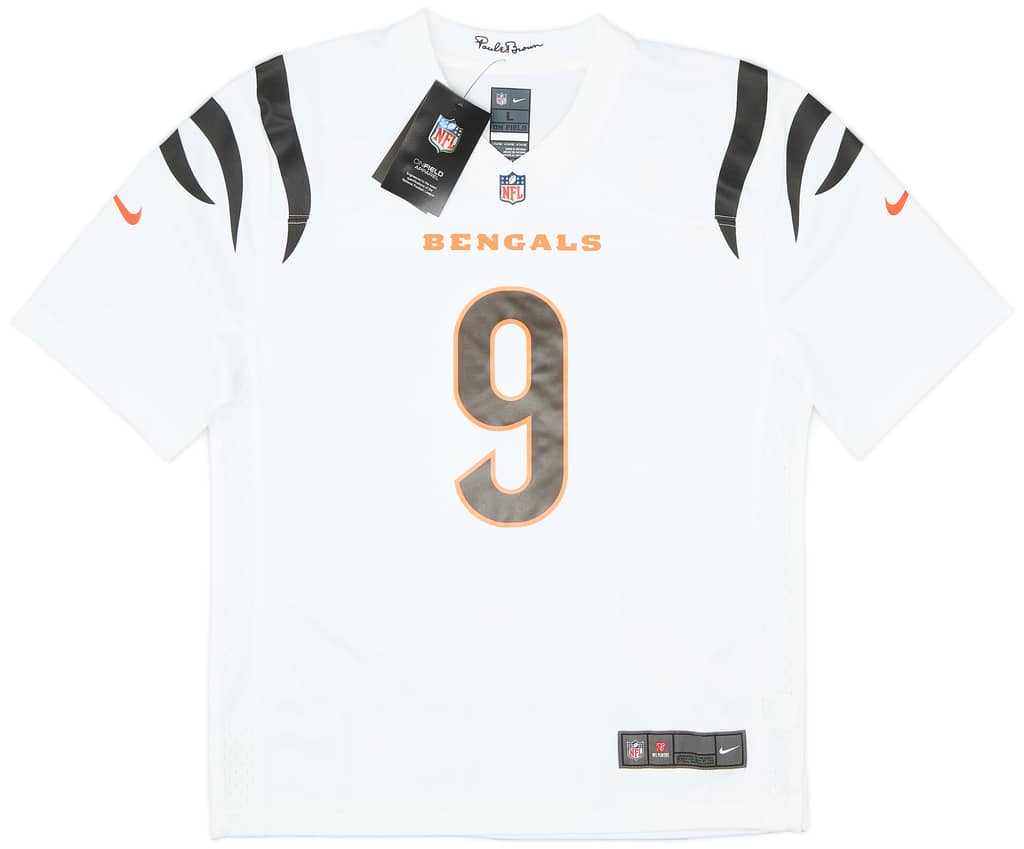 2021-23 Cincinnati Bengals Burrow #9 Nike Game Away Jersey (L.Kids)