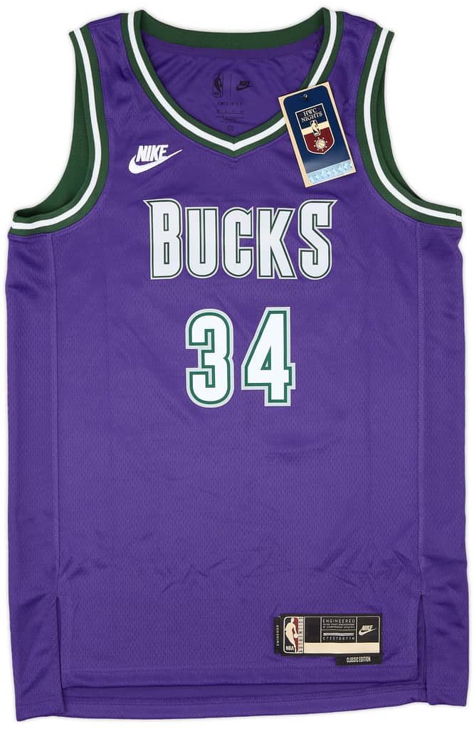 2022-23 Milwaukee Bucks Antetokounmpo #34 Nike Swingman Classic Jersey (S)