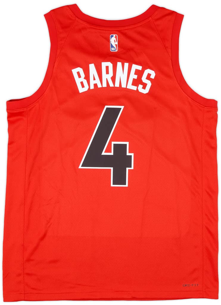 2021-24 Toronto Raptors Barnes #4 Nike Swingman Away Jersey (L)