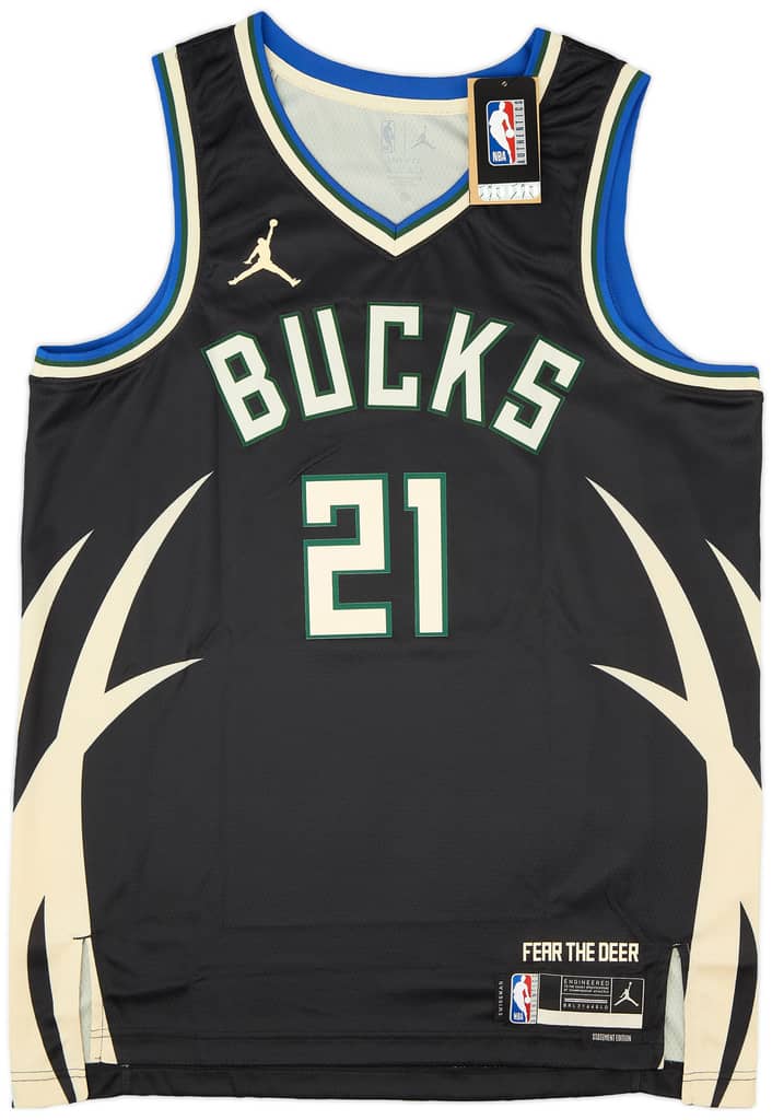 2022-24 Milwaukee Bucks Holiday #21 Jordan Swingman Alternate Jersey (L)