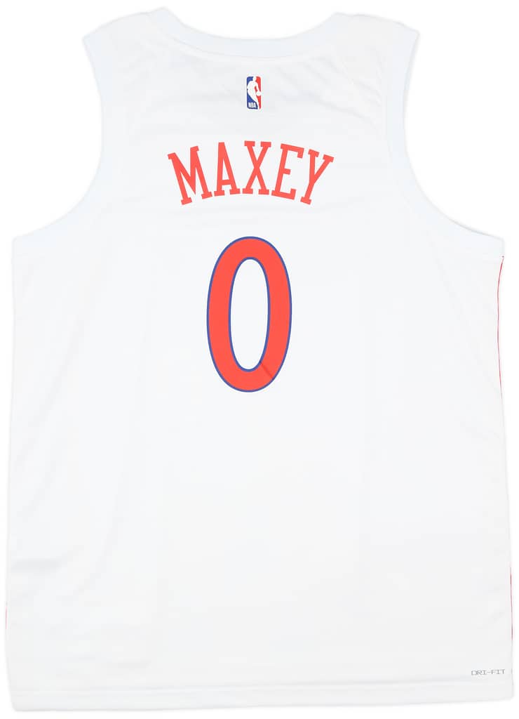 2022-23 Philadelphia 76ers Maxey #0 Nike Swingman Alternate Jersey (XL)