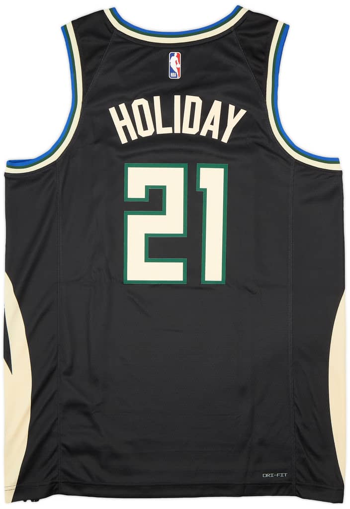 2022-24 Milwaukee Bucks Holiday #21 Jordan Swingman Alternate Jersey (L)