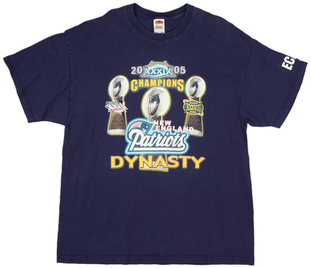 2005 New England Patriots Super Bowl XXXIX Champions Tee (Very Good) XXL