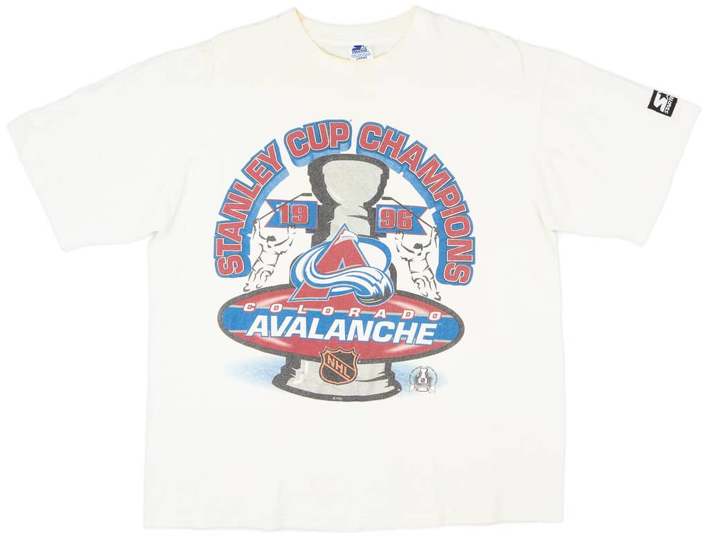 1996 Colorado Avalanche Stanley Cup Champions Starter Tee (Very Good) L