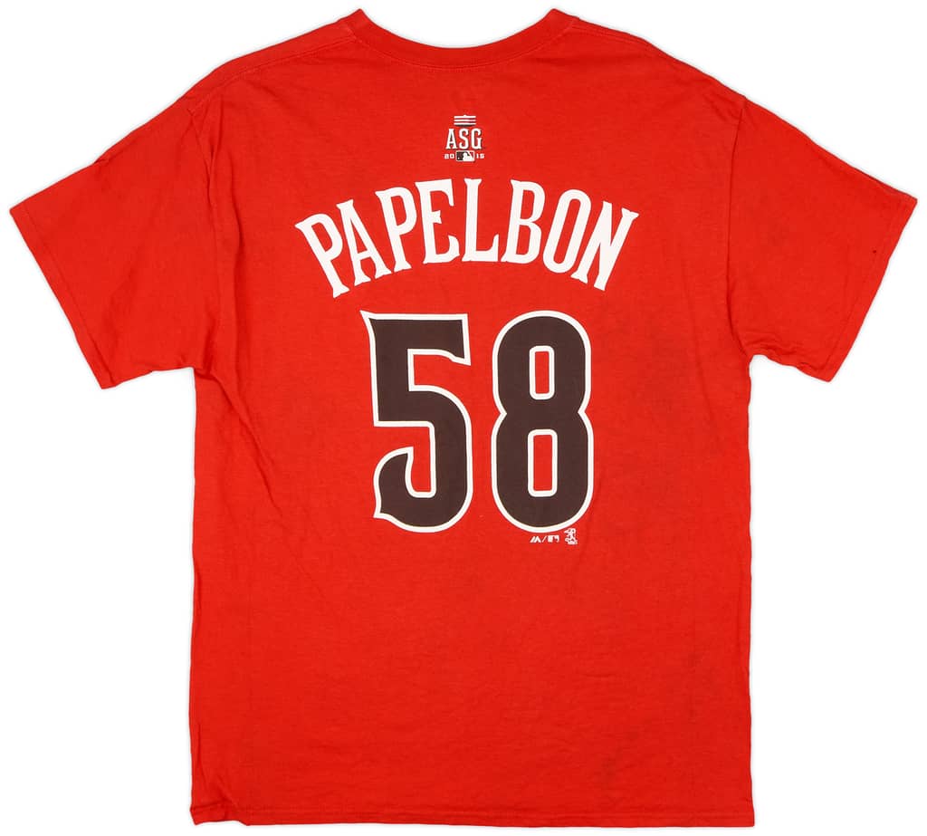 2015 National League MLB All-Star Papelbon #58 Majestic Tee (Very Good) L