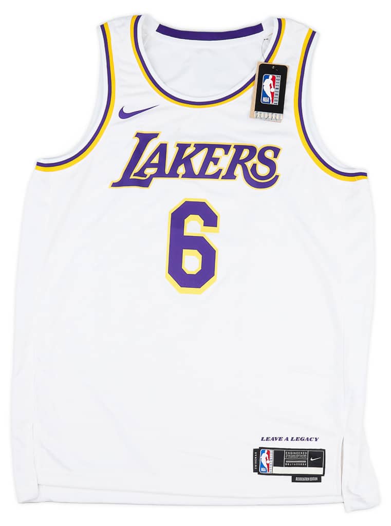 2021-23 LA Lakers James #6 Nike Swingman Home Jersey (M)