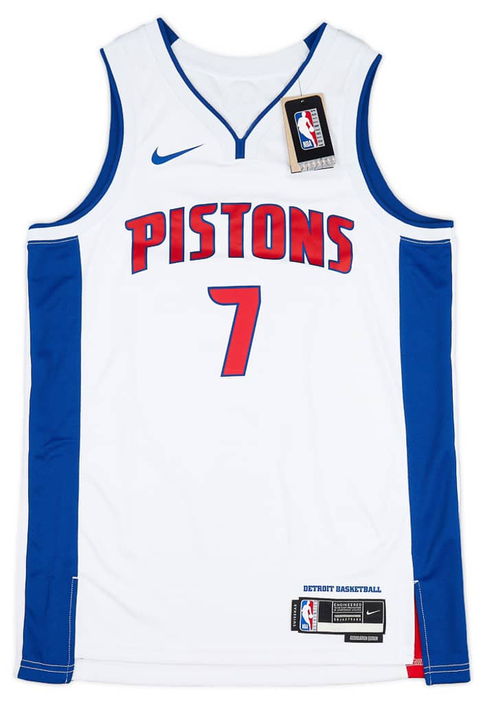 2020-24 Detroit Pistons Hayes #7 Nike Swingman Home Jersey (M)