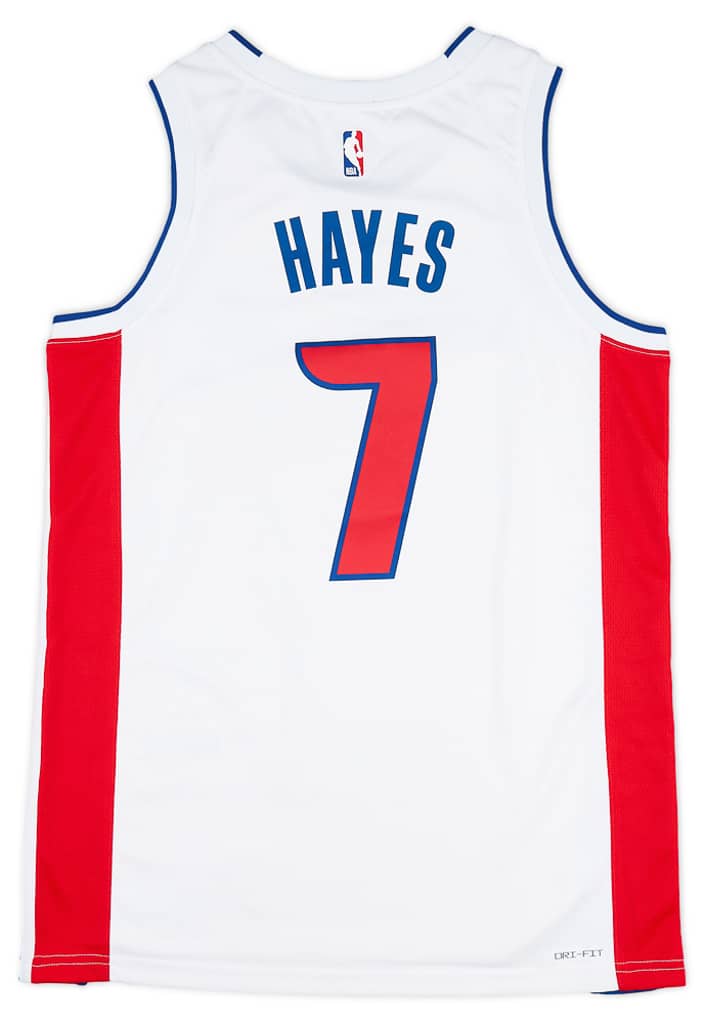 2020-24 Detroit Pistons Hayes #7 Nike Swingman Home Jersey (M)