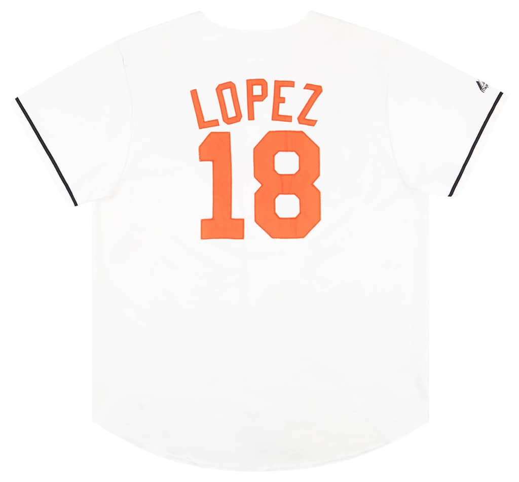 2004-06 Baltimore Orioles Lopez #18 Majestic Home Jersey (Very Good) XL